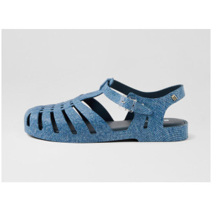 Melissa Possession Print Ad Denim Pvc Flat Shoes