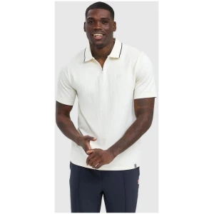 Men's Challenger Cable Zip Polo - GARDENIA/BLACK - GARDENIA/BLACK