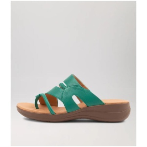 Mia Rose Gold White Gum Sole Leather Slides