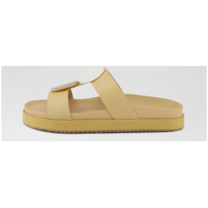 Micah Biscuit Leather Slides