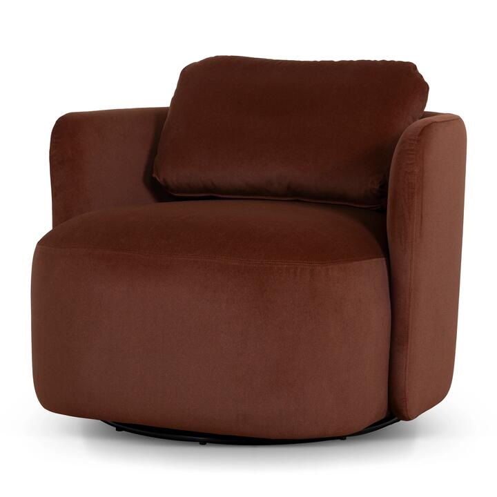 Milo Swivel Armchair - Red Bronze by Interior Secrets - AfterPay Available