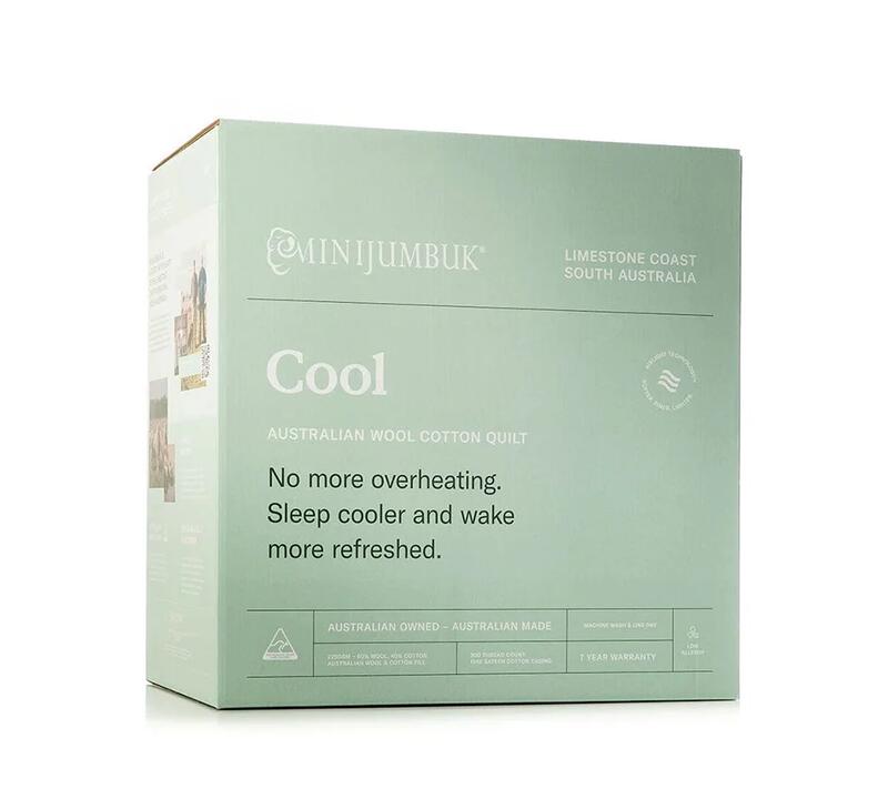 Minijumbuk Cool Australian Wool Cotton Quilt - White / Queen