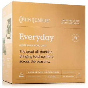 Minijumbuk Everyday Australian Wool Quilt - White / Queen