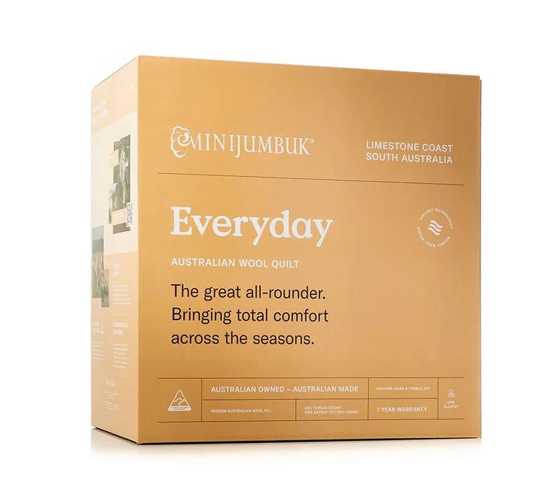 Minijumbuk Everyday Australian Wool Quilt - White / Queen