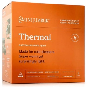 Minijumbuk Thermal Australian Wool Quilt - White / Queen