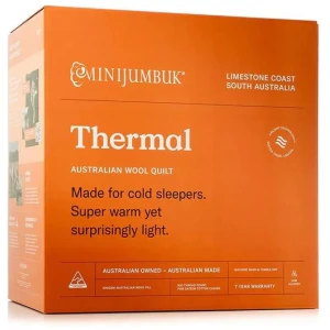 Minijumbuk Thermal Australian Wool Quilt - White / Queen