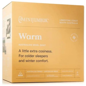 Minijumbuk Warm Australian Wool Quilt - White / Queen