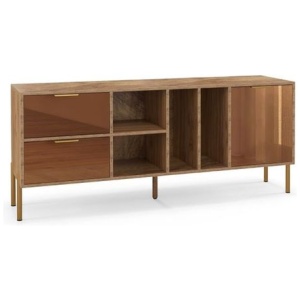 Mirrored Buffet Cabinet With 2 Drawers And 1 Door Natural