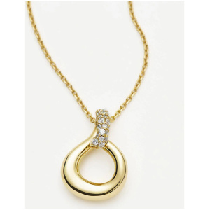 Missoma Molten Snow Twisted Pendant Necklace Gold