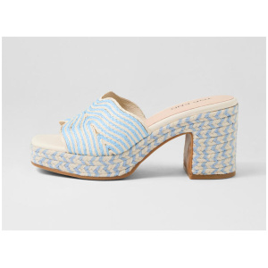 Mitchie Ivory Denim Multi Fabric Sandals