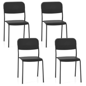Modern Dining Chairs Set Of 4 With Tilted Backrest