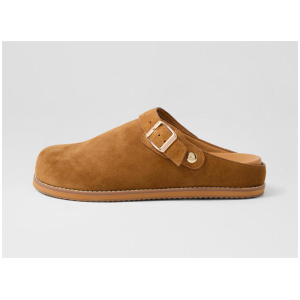 Molloe W Cognac Suede Flat Shoes