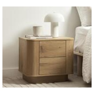 Monica 2 Drawer Bedside Table Neutral