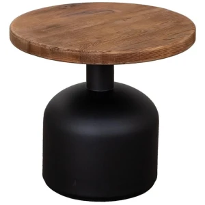 Morency 50cm Reclaimed Pine Round Side Table, Natural