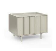 Moya 1 Drawer Oak Bedside Table Putty