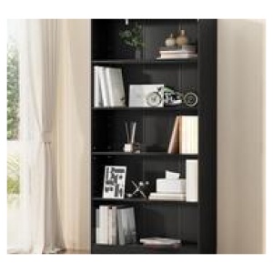 Mutya 5 Tier Bookshelf Black
