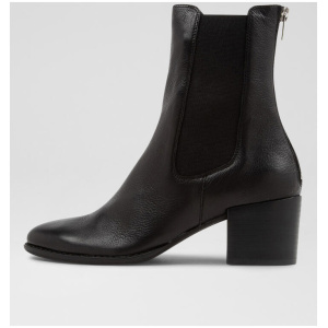 Mycah Black Leather Chelsea Boots