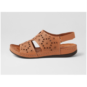 Necole Tan Leather Sandals