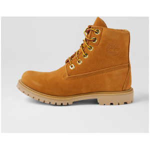 Nellie 6 Inch Lace Up Wheat Leather Lace Up Boots