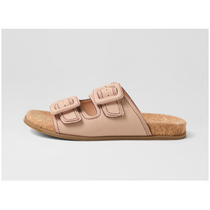 Newtee Nude Leather Slides