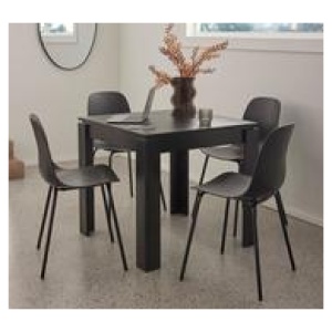 Nook 4 Seater Square Dining Table Black