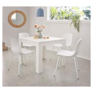 Nook 4 Seater Square Dining Table White