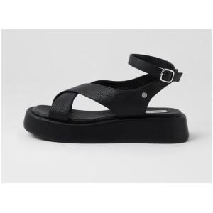 Noya Black Pu Sandals