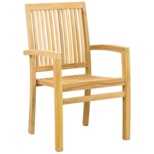Oakley Stackable Teak Armchair, Natural