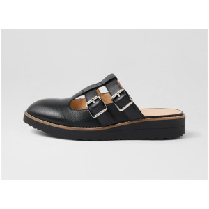 Ocheeky Black Leather Flat Shoes