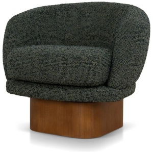 Odin Fabric Swivel Armchair - Dusky Green by Interior Secrets - AfterPay Available