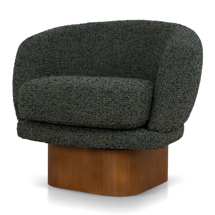 Odin Fabric Swivel Armchair - Dusky Green by Interior Secrets - AfterPay Available