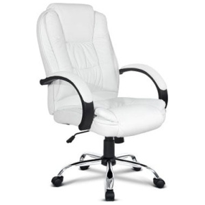 Office Chair Gaming Computer Chairs Executive Pu Leather Seating White
