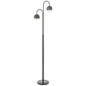 Oneta 2 Lights Floor Lamp, Black