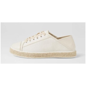 Onnie White Fabric Sneakers