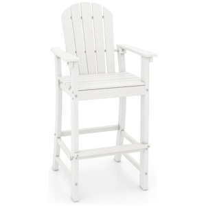 Outdoor Hdpe Tall Bar Adirondack Patio Chair 30 Inches Seat Height