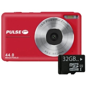PULSE Digital Camera 44MP 16x Digital - Red