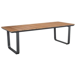 Pallara 240cm Teak Top & Aluminium Dining Table, Grey