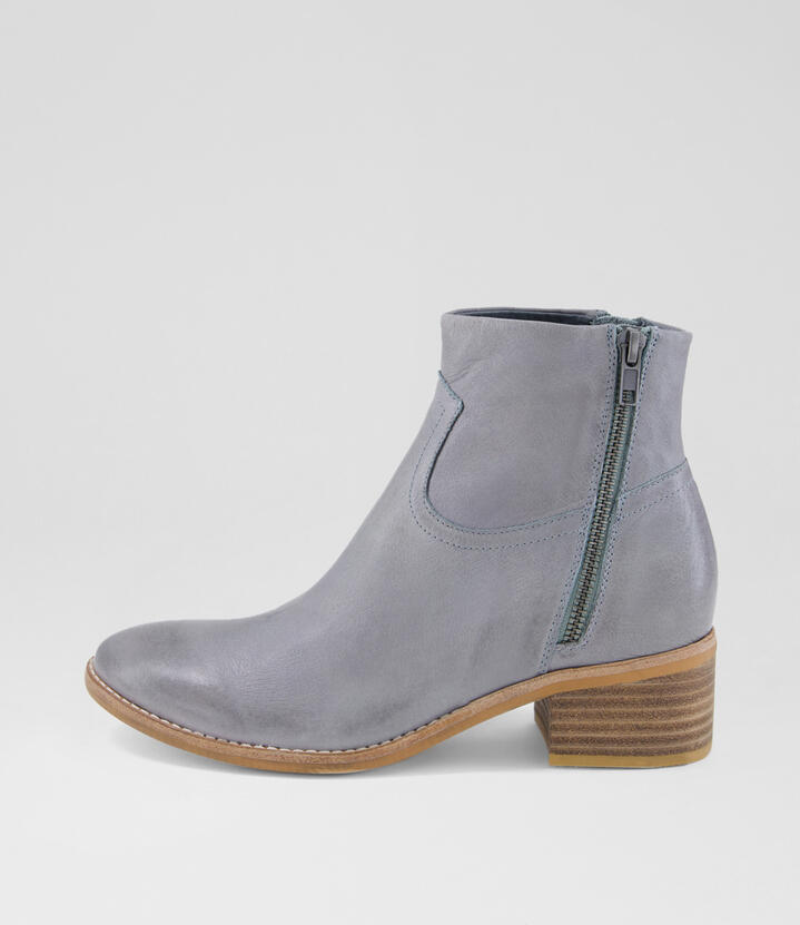 Parla Denim Leather Ankle Boots
