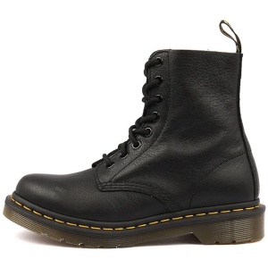 Pascal 8 Eye Boot Black Leather Black