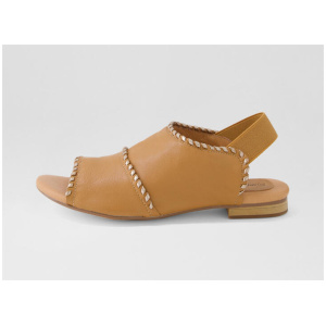 Pelham Dark Tan Champagne Leather Sandals
