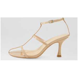 Pheebie Nude Patent Leather Sandals