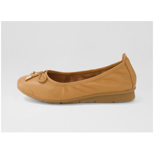 Phillipe Dark Tan Leather Flat Shoes