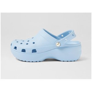 Platform Pearl Clog Blue Calcite Croslite Flat Shoes
