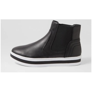 Prickle Black Leather Chelsea Boots