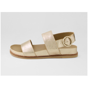 Quffle Champagne Leather Sandals