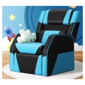 Quintin -Blue Kids Recliner Armchair Black