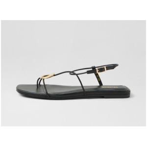 Rad Black Leather Sandals