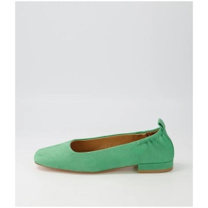 Rafi Mint Leather Flat Shoes