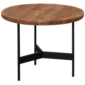 Rangeview 52cm Reclaimed Pine Round Side Table, Natural