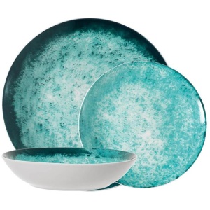 Reef 12 Piece Dinner Set Teal by Ambrosia